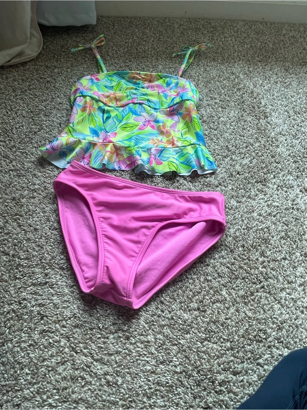 Cat & Jack Hot Pink Girls' Swim Top